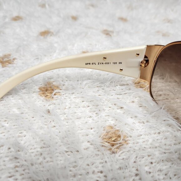 Prada Wraparound Sunglasses SPR 57L ZVA-6S1 120 3N, Authentic - Picture 4 of 9